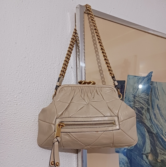 Vintage Marc Jacobs quilted ivory genuine leather shoulder bag - Picture 1 of 16